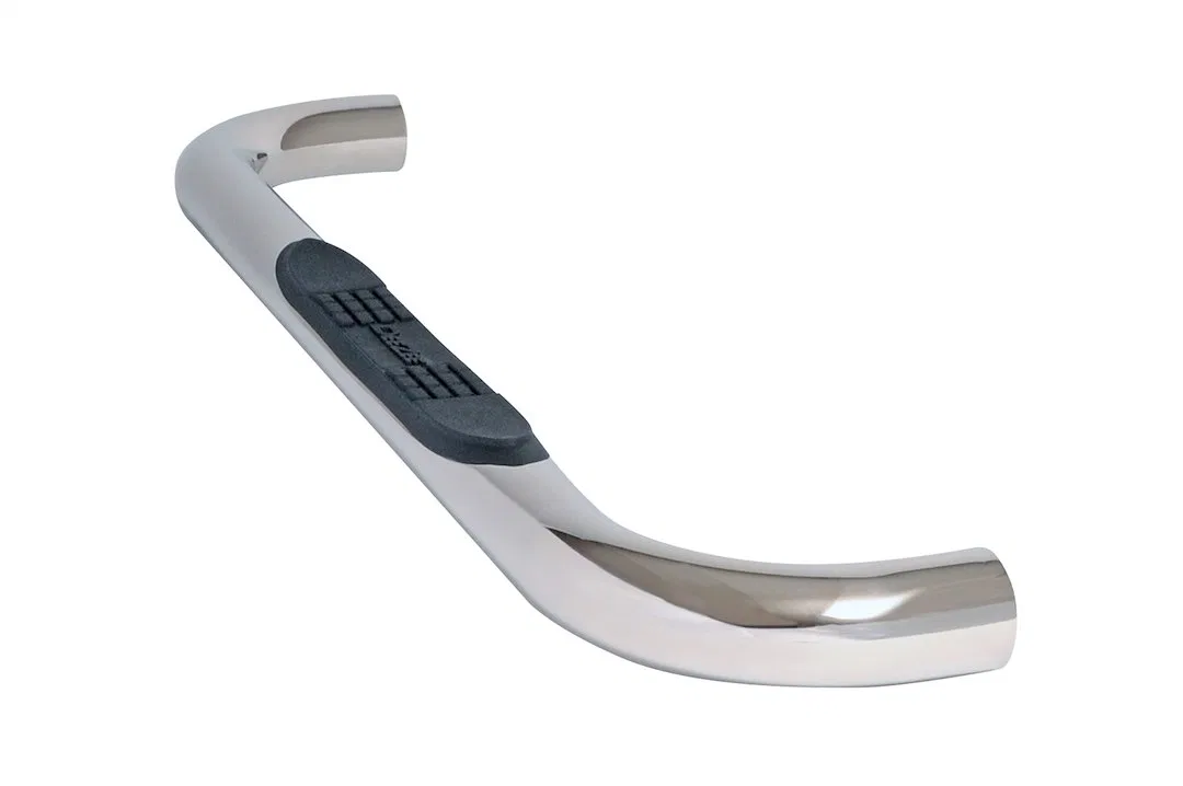 DZ370113 – DEE ZEE Nerf Bar, With Step Pads 3 Inch Round Bent Polished Stainless Steel Without End Caps Frame Body Mo...